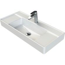 Turkuaz Sharp Etajerli Lavabo 85 x 38 cm