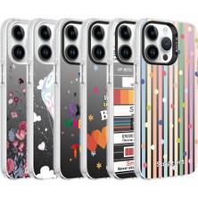 ENSUENO iPhone 14 Pro Uyumlu Desenli Silver Sert Kılıf-You