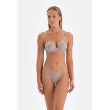 Dagi Açık Gri Dantel Detaylı Strıng