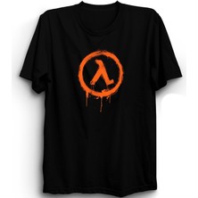 The Fame Half Life Orange Logo, Oyun, Game, Gamer %100 Pamuk Tişört