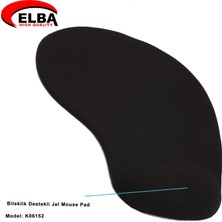 Elba K06152 Bileklikli Jel Mouse Pad Siyah