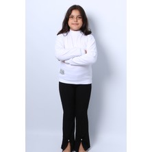 HÇM Kız Çocuk Beyaz Triko Düz Badi Ribanalı Balıkçı Yaka C68 4 Yaş Giyim Kesimi