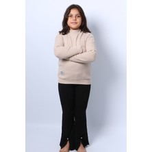 HÇM Kız Çocuk Triko Düz Badi Ribanalı Balıkçı Yaka C68