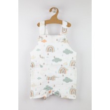 Bondilolly Bebek Çıtçıtlı Müslin Bahçivan Pamuk Tulum  BNL-0017