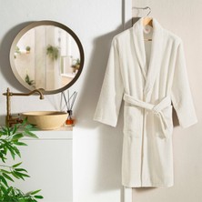 Taç Şalyaka Pamuk Bornoz L-Xl Ekru