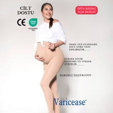 Varicease 7250 Comfort Ccl-2 Orta Basınç - 23-32 Mmhg - Hamile Külotlu Varis Çorabı Açık Burun