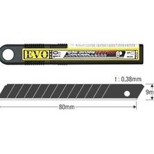 Kds Maket Bıçağı Yedeği 9 mm Siyah KOD:SB-10B Evo