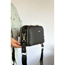 Just Polo Kadın 5 Bölmeli Ayarlanabilir Uzun Askılı Omuz Çantası  6 Bölmeli 28 X18 cm 4023-JP Siyah Kombin