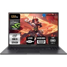 Asus Vivobook 16X I9-13900H 16GB 4tb+4tb SSD Fhd 120hz Wuxga 16.0" WIN11 Nvidia Geforce Rtx 4060 8gb Taşınabilir Bilgisayar K3605VV-N1070W-11