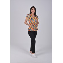 Nur Medikal Giyim Susam Sokağı Desenli Likralı Üniforma Takım