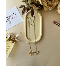 Intive Lingerie Muray Zirkon Taşlı Mor/pembe Kelebekli Paslanmaz Çelik Kolye (Kombinlerini Hareketlendir!)