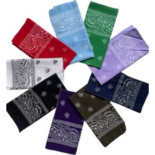 4 Adet %100 Pamuklu Desenli Bandana Klasik Desen Desen Bandana Etnik Desen Bandana