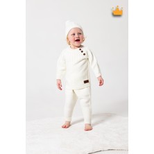 Baby Hola Triko Kazak Pantolon Ponpon Şapkalı Kız Erkek Bebek Takım 2791