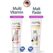 Munich Vet 2'li Set Multi Vitamin Paste 100 gr Malt Paste Tüy Yumağı Önleyici 100 gr (Memnuniyet Garantili)