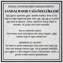 Sandal Ağacı Yağı 10 ml Buhurdanlık Kokusu Stress Önleyici Sandal Ağacı Ortam Kokusu