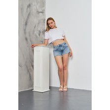 Bpf Mini Püsküllü Denim Şort