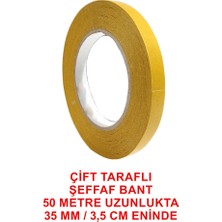 Rumuse Çift Taraflı Bant 50 Metre Uzunlukta (35 Mm-3,5 Cm) Eninde