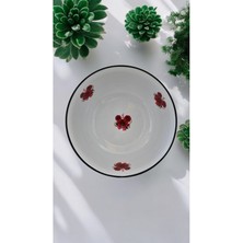 Emaye Hamur Legeni Salata Köfte Kısır Karıştırma Kabı Derin Tabak  3lü Set