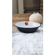 Emaye Hamur Legeni Salata Köfte Kısır Karıştırma Kabı Derin Tabak  3lü Set