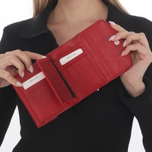 Tarmantu Kadın Deri Cüzdan  Cüzdan Kredi Kartlıklı Para Bölmeli 12 Kartlıklı 4 Bölmeli 12.5x9.5cm