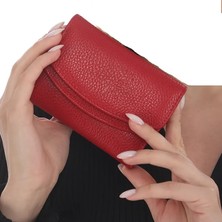 Tarmantu Kadın Deri Cüzdan  Cüzdan Kredi Kartlıklı Para Bölmeli 12 Kartlıklı 4 Bölmeli 12.5x9.5cm
