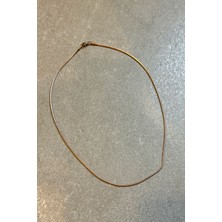 Kyoto Dizayn Snake Model Rose Gold Renk Şık Tasarım 316L Çelik 50CM Kolye