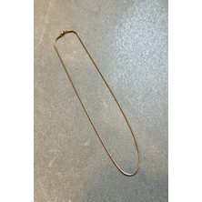 Kyoto Dizayn Snake Model Rose Gold Renk Şık Tasarım 316L Çelik 50CM Kolye