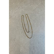 Örgü Model Şık Tasarım Silver Gold Renk Gümüş ve Altın Renk 316L Çelik Zincir Kolye 65CM