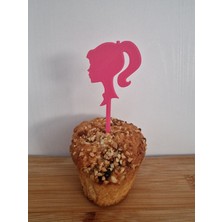 Hobi Kafe 12 Adet Barbie Cup Cake- Pasta Süsü- Kürdanı (Sert Plastikten Üretilmiştir)