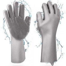 Sihirli Isıya Dayanıklı Silikon Çok Amaçlı Bulaşık Eldiven Fırçası Magic Gloves