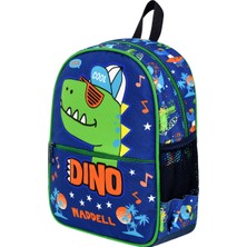 Waddell Lacivert Dino Desenli Anaokulu Kreş Sırt Çantası 24113