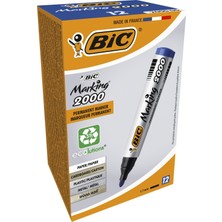 Bic Marker Mavi 2000 Yuvarlak Uçlu Permanent Markör 12'li Kutu