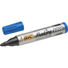 Bic Marker Mavi 2000 Yuvarlak Uçlu Permanent Markör 12'li Kutu