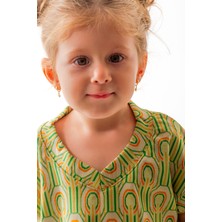 Plant Mini Kids – Meadow Yeşil, Örme Kumaş, Ispanyol Paça Pantolon