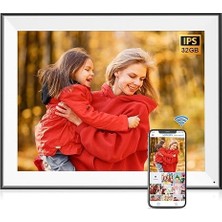 Nethgrow Büyük Dijital Resim Çerçevesi 17 Inc Wifi 32GB 1280X960 IPS Ekran