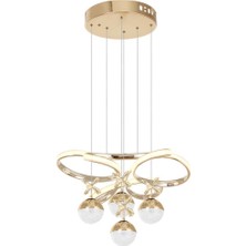 Eray Aydınlatma 9278-50 Sr 4 Toplu Gold Led Avize(Beyaz Işık -Sarı Işık - Gün Işığı)