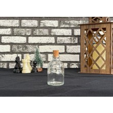 50 ml Şeffaf Cam Şişe Vazo Mantar Tıpalı