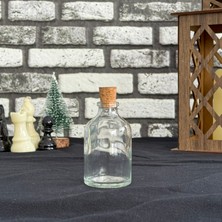 50 ml Şeffaf Cam Şişe Vazo Mantar Tıpalı