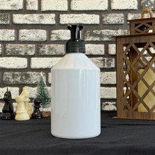 Guridda 500 ml Beyaz Plastik Şişe Siyah Pompalı