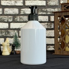 Guridda 500 ml Beyaz Plastik Şişe Siyah Pompalı