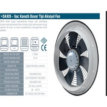 Kayı Kayıtes Daxis 200-SAC Kanatlı Duvar Tipi Aksiyel Metal Havalandırma Fanı 680 M3/h