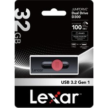 Lexar 32GB USB Typec D300 100MB/S Usb3.2 Flash Bellek