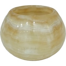 Taru Pasaj El Yapımı Doğal Oniks Taş Hacıyatmaz Mumluk – Zarif ve Dayanıklı