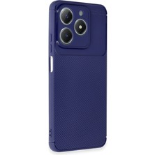 Newface Realme C61 Kılıf Auto Focus Karbon Kapak - Lacivert 13