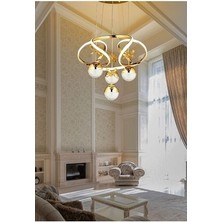 Burenze A Modern Sarkıt Power LED Avize Kelebekli Gold Sarı Ledli Avize