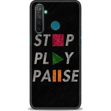 Realme 5 Pro Kılıf Hd Baskılı - Stop Play + 9h Nano Ekran Koruyucu