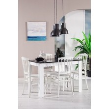 Sandalie Mirage / Miray Mutfak Mas Takımı 4 Sandalye 1 Masa - Beyaz