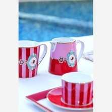 Pip Studio Love Birds  Büyük Mug, Kırmızı / Pembe 250 ml