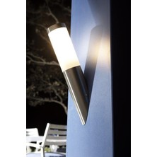 Full Reyon E27 Duylu, Elektrikle Çalışır, 10 Watt Beyaz Işık Ampul Dahil Dekoratif Bahçe Duvar Apliği, Armatür