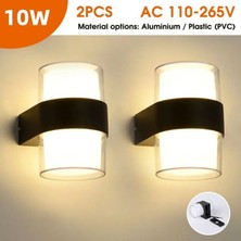 Full Reyon 2 Adet Elektrikle Çalışır, 10 Watt Günışığı Alüminyum Kasa Dış ve Iç Mekan LED Aplik Modern Aplik